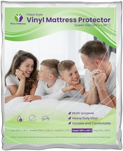 Mars Wellness Waterproof Vinyl Mattress Protector - Queen Size 1