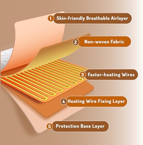 Twin XL Heated Mattress Pad with 6 Levels and Auto Shut-Off