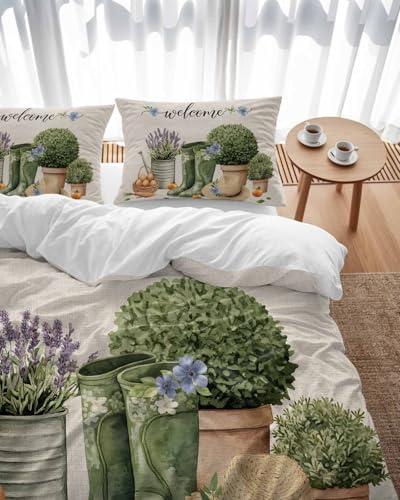 ZOE GARDEN Botanical Flowers Duvet Cover Set 3 Pieces Full Size