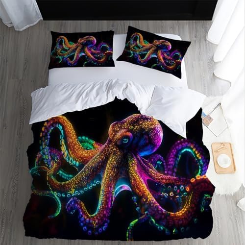 Kids California King Duvet Cover Set with Zipper and 2 Pillow Cases