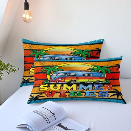 Tropical Beach Comforter Set 3Pcs Queen Size for Teens