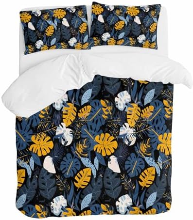 ZOE GARDEN Tropical Plants Duvet Cover Set 3 pcs
