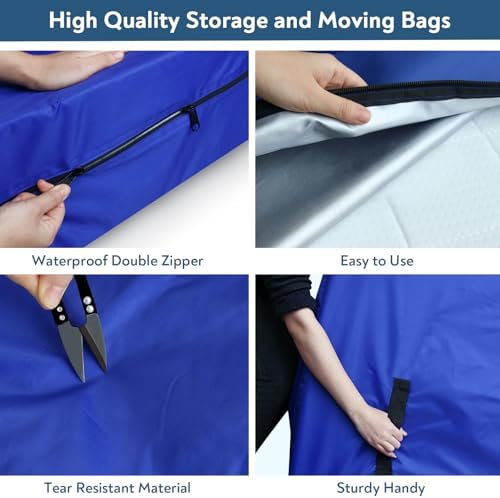 King Mattress Bag with Waterproof Cover and Heavy Duty Handles