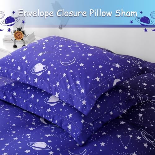 JSD Blue Stars Kids Duvet Cover Set Twin Size 2 Piece