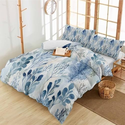 Alandar Home 3 Piece Ombre Blue Bedding Set