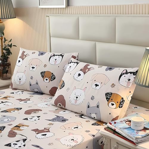 SDY 4PCS Dog Bedding Sheets Set Full Size 1