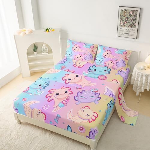 QOOMO Colorful Axolotl Kids Sheet Set 1