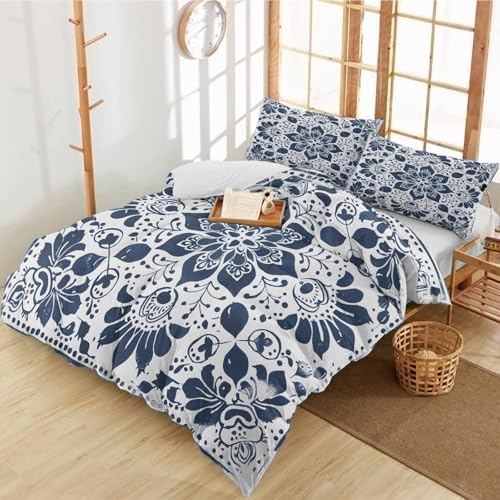 Alandar Home Duvet Cover Set with Datura Flowers