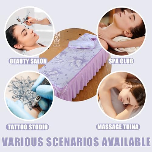 LDLCYCN Cooling Massage Mattress Pad with Face Hole