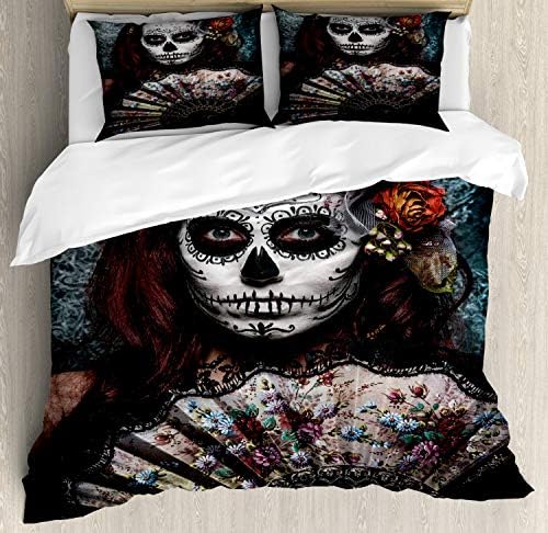 Ambesonne Day of The Dead Duvet Cover Set