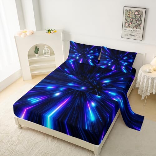 QOOMO Galaxy Themed Kids Bed Sheet Set