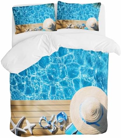 ZOE GARDEN Coastal Ocean Bedding Set Queen Size