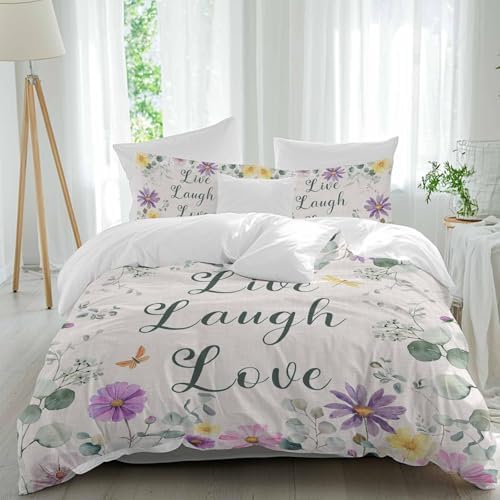 Sabolny Eucalyptus Flower Queen Duvet Cover Set