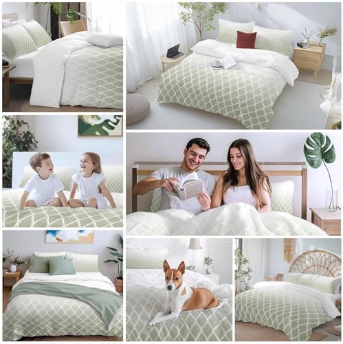 Sabolny Sage Morocco Duvet Cover Set 3 Piece
