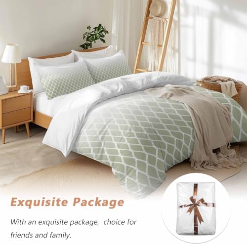 Sabolny Sage Morocco Duvet Cover Set 3 Piece
