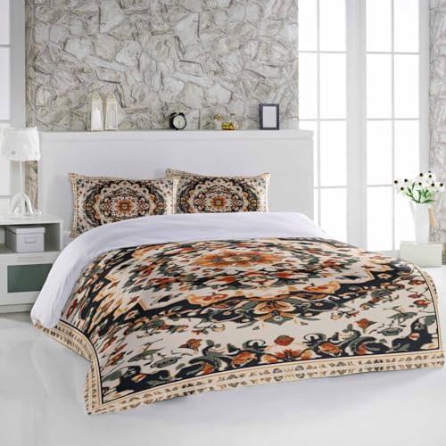Alandar Home 3 Piece Bedding Set with Abstract Bohemian Pattern