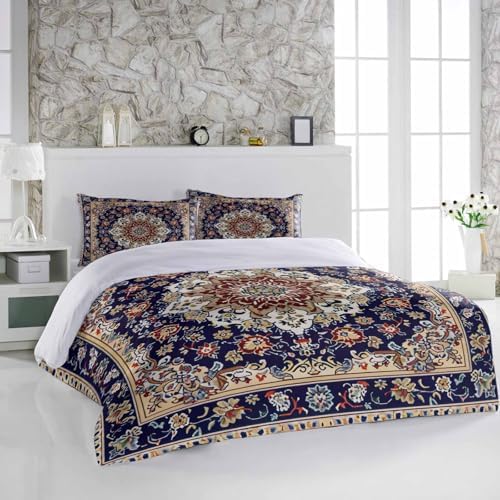 Alandar Home Duvet Cover Set Geometric Boho Floral