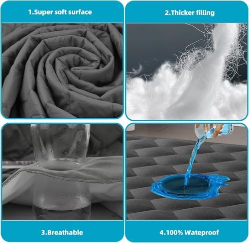 Kmall Twin XL Mattress Protector Waterproof with Deep Pocket and Noiseless Design