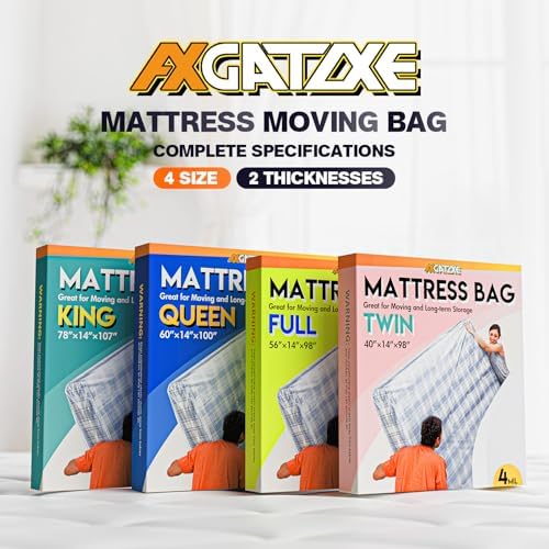 Plastic Mattress Bag for Moving Storage - Twin Size 4MIL