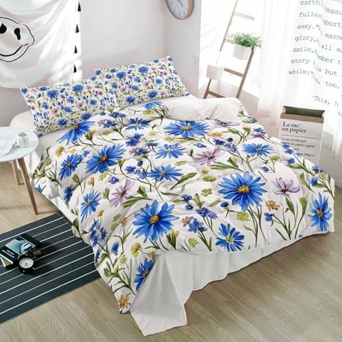 Alandar 3 Piece Summer Farm Floral Duvet Cover Set