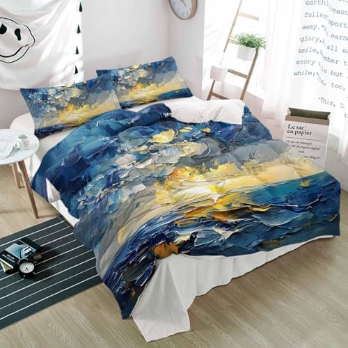 3 Piece Bedding Set with Duvet Cover and Pillow Shams