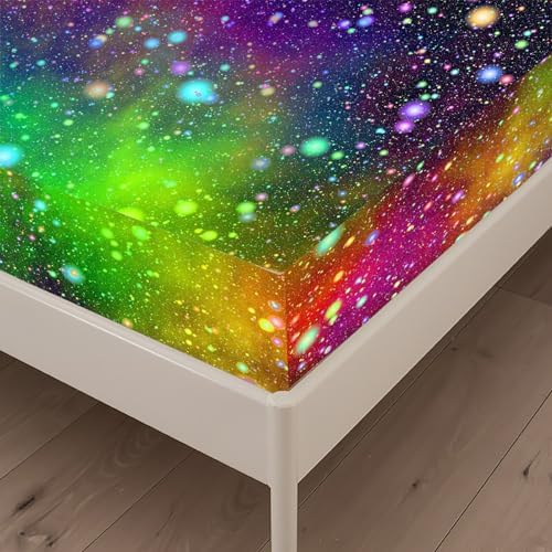 Rainbow Galaxy Queen Fitted Sheet Set 3PCS