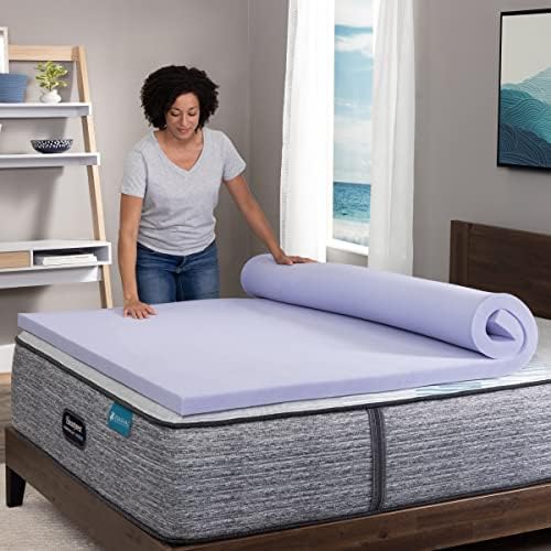 Beautyrest Lavender Aloe Gel Memory Foam Mattress Topper 2 Inch Full