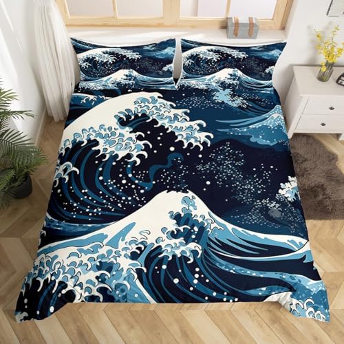 Feelyou Ocean Wave Duvet Set Full Size 3Pcs