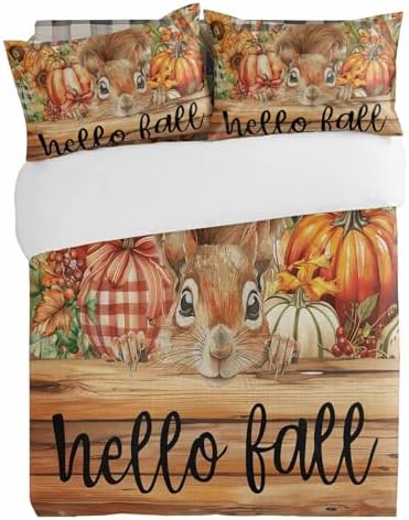 Alandar Home Autumn Thanksgiving Duvet Cover Set