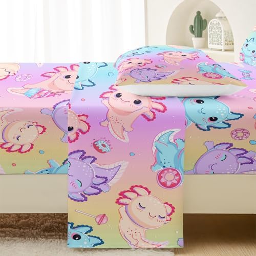 QOOMO Colorful Axolotl Kids Sheet Set 1