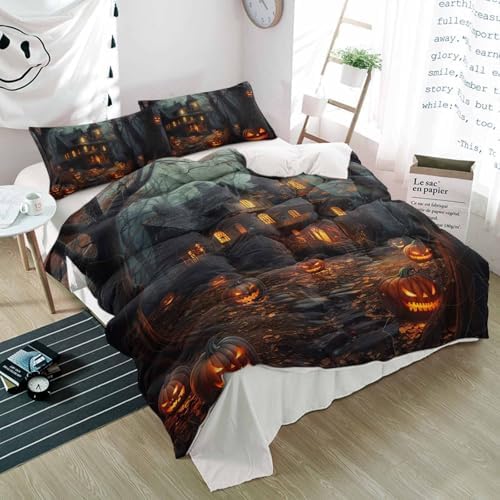 Alandar Home Halloween Duvet Cover Set 3 Piece