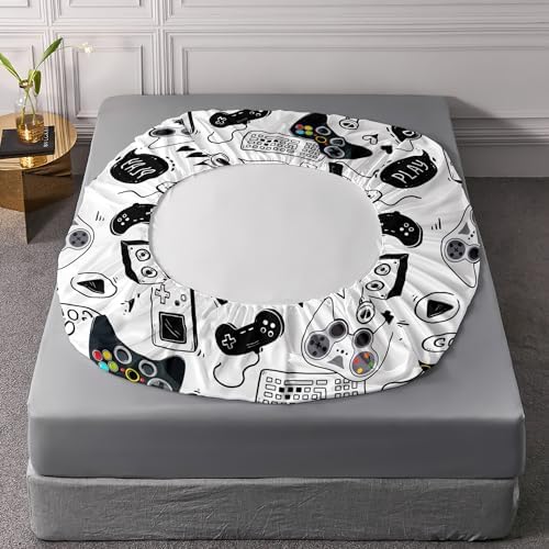 AILONEN Gaming Fitted Sheet Set for Boys Twin XL 3Pcs