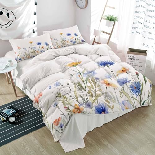 3 Piece Farmhouse Duvet Cover Set with Pillow Shams