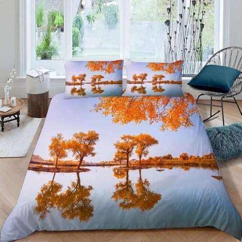 California King Duvet Cover Set with Zipper and Pillowcases