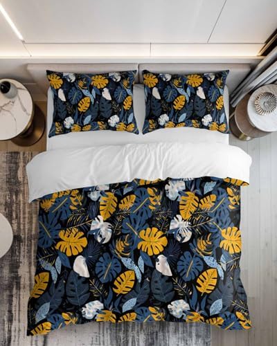 ZOE GARDEN Tropical Plants Duvet Cover Set 3 pcs