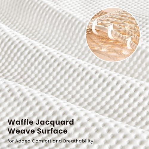 Blunique Electric Heated Mattress Pad Twin Size White