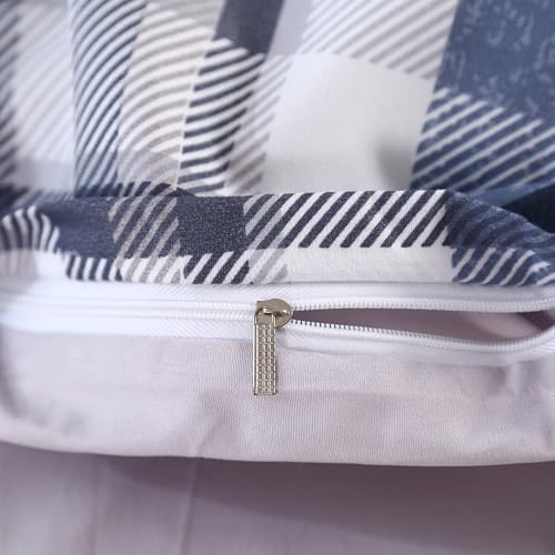 MAG 3pcs Gingham Duvet Cover Twin Set 1