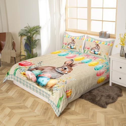 Homewish Cute Rabbit Kids Duvet Cover Set King Size 1