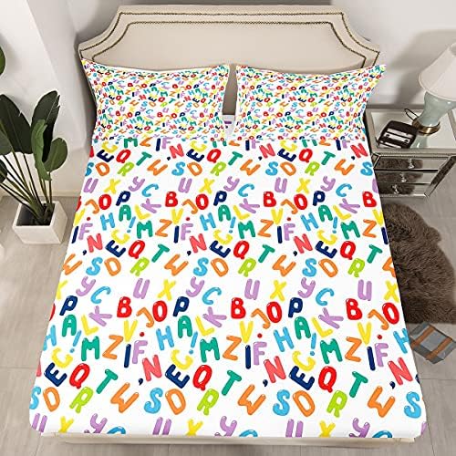 Feelyou 3D Alphabet Fitted Sheet Set Twin Size