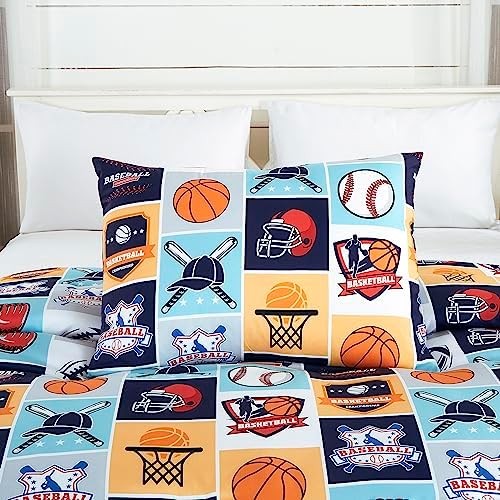 Chezmoi Collection 4-Piece Sports Bedding Comforter Set for Kids