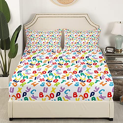 Feelyou 3D Alphabet Fitted Sheet Set Twin Size