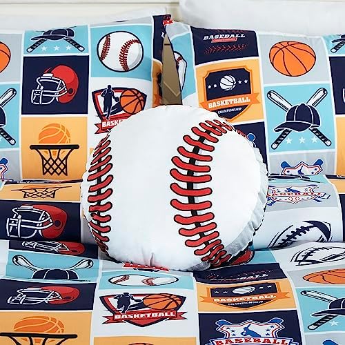 Chezmoi Collection 4-Piece Sports Bedding Comforter Set for Kids