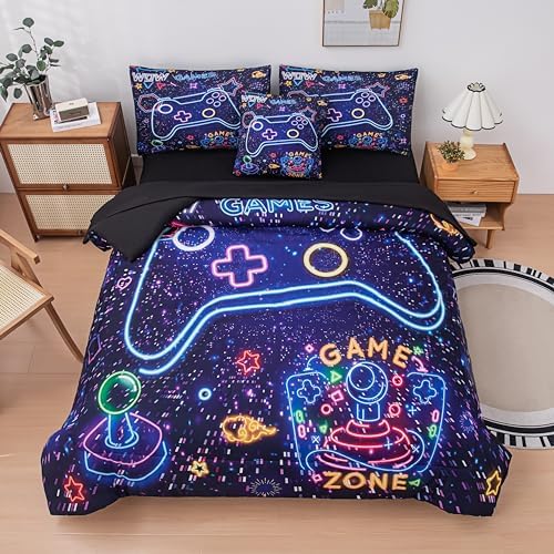 Gaming Comforter Set for Boys 6 Piece Twin