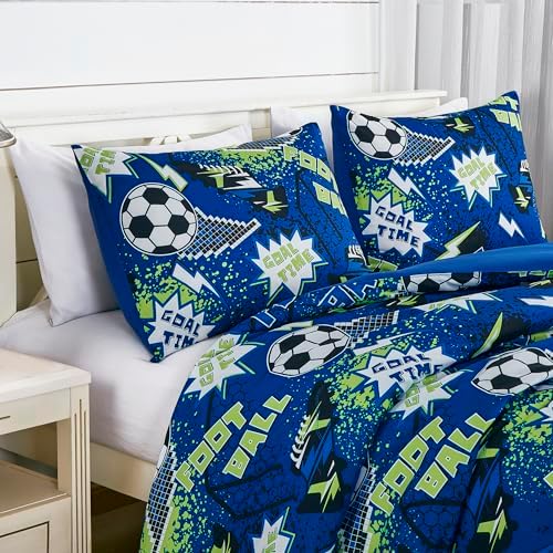 Chezmoi 3-Piece Football Comforter Set Twin Size