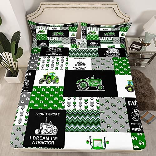 Feelyou Tractor Bed Sheet Set Twin Size Cartoon Farm Design