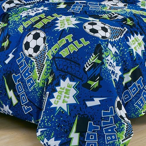Chezmoi 3-Piece Football Comforter Set Twin Size
