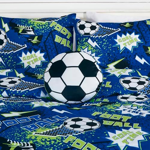Chezmoi 3-Piece Football Comforter Set Twin Size